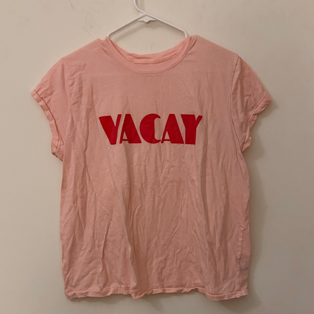 Universal Thread Pink Tee with Red Graphic